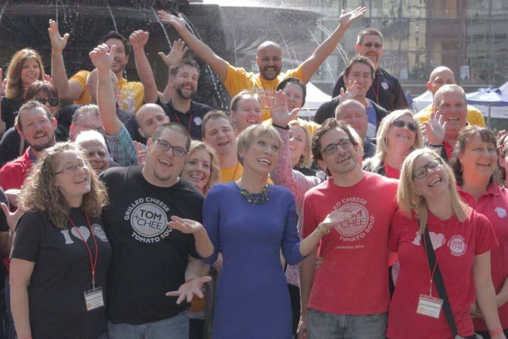 Tom and Chee fans with Barbara Corcoran from Shark Tank