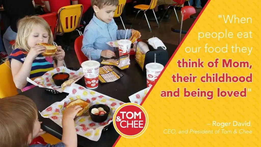 Roger David quote about Tom & Chee food
